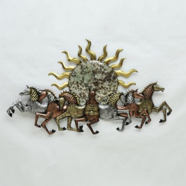 Iron 7 Running Horse Wall Art With LED