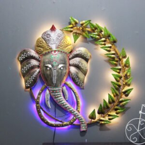 Attractive Religious Metal Ganesh Wall Art With LED for your Home & Office Decor