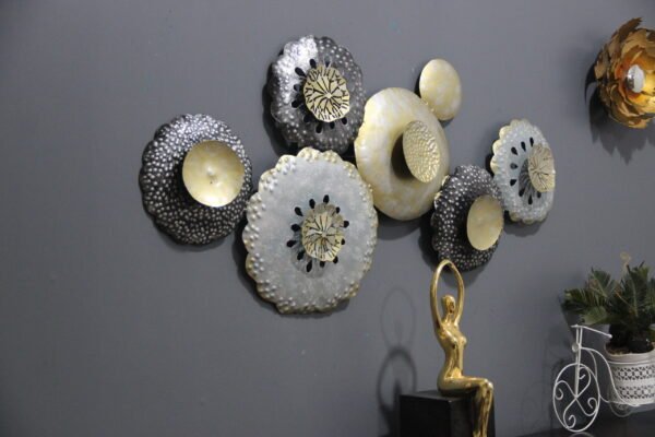 Amazing Metal Multicolour Wall Art | Flower Wall Hanging for your Home & Office Decor