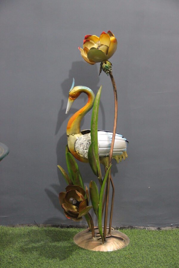 Exclusive Metal Swan & Flower With LED | Beautiful Swan Decor to Enhance the Appreance of your Home