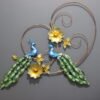 Metal Peacock Wall Art With LED