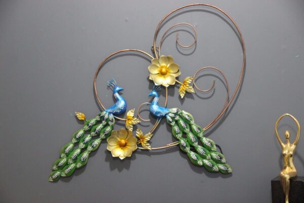 Metal Peacock Wall Art With LED