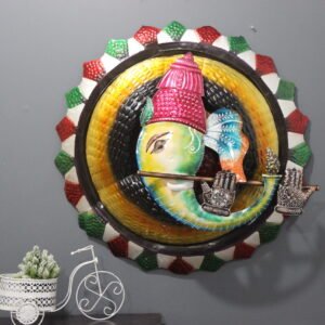 Metal Multicolour Ganesha Wall Art