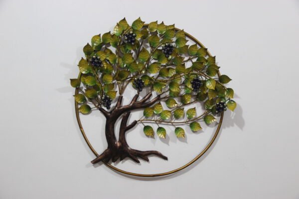 Metal Tree Wall Art In Green Colour