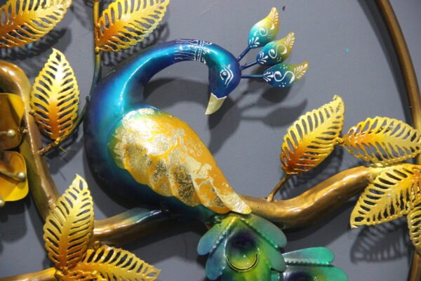 Metal Ring Peacock Wall Art | Home Decor