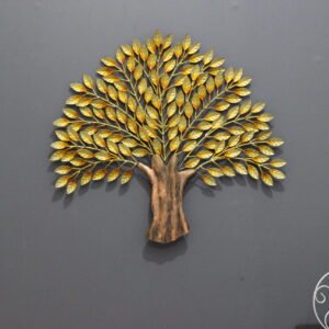 Metal Golden Tree Wall Art