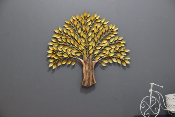 Metal Golden Tree Wall Art